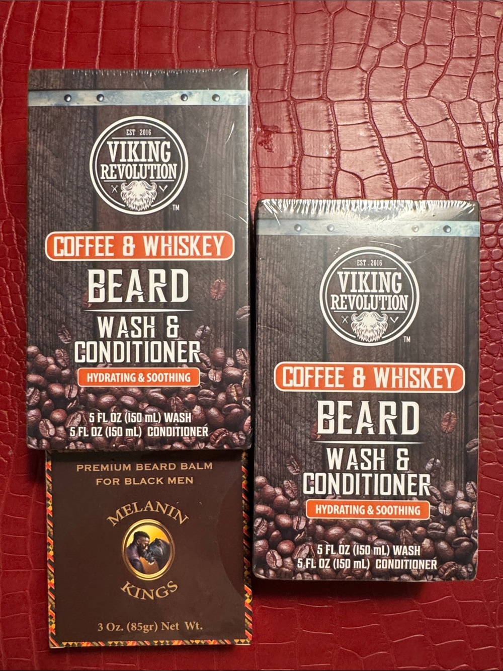 3-item clearance Revolution Coffee & Whiskey Beard Wash & Conditioner